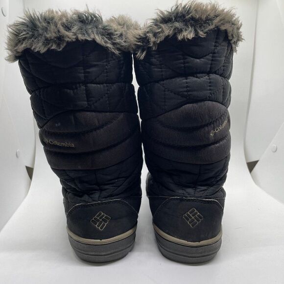 Columbia Heavenly Omni-Heat Lace Up Black Winter Boot Size 6.5 - Picture 4 of 8